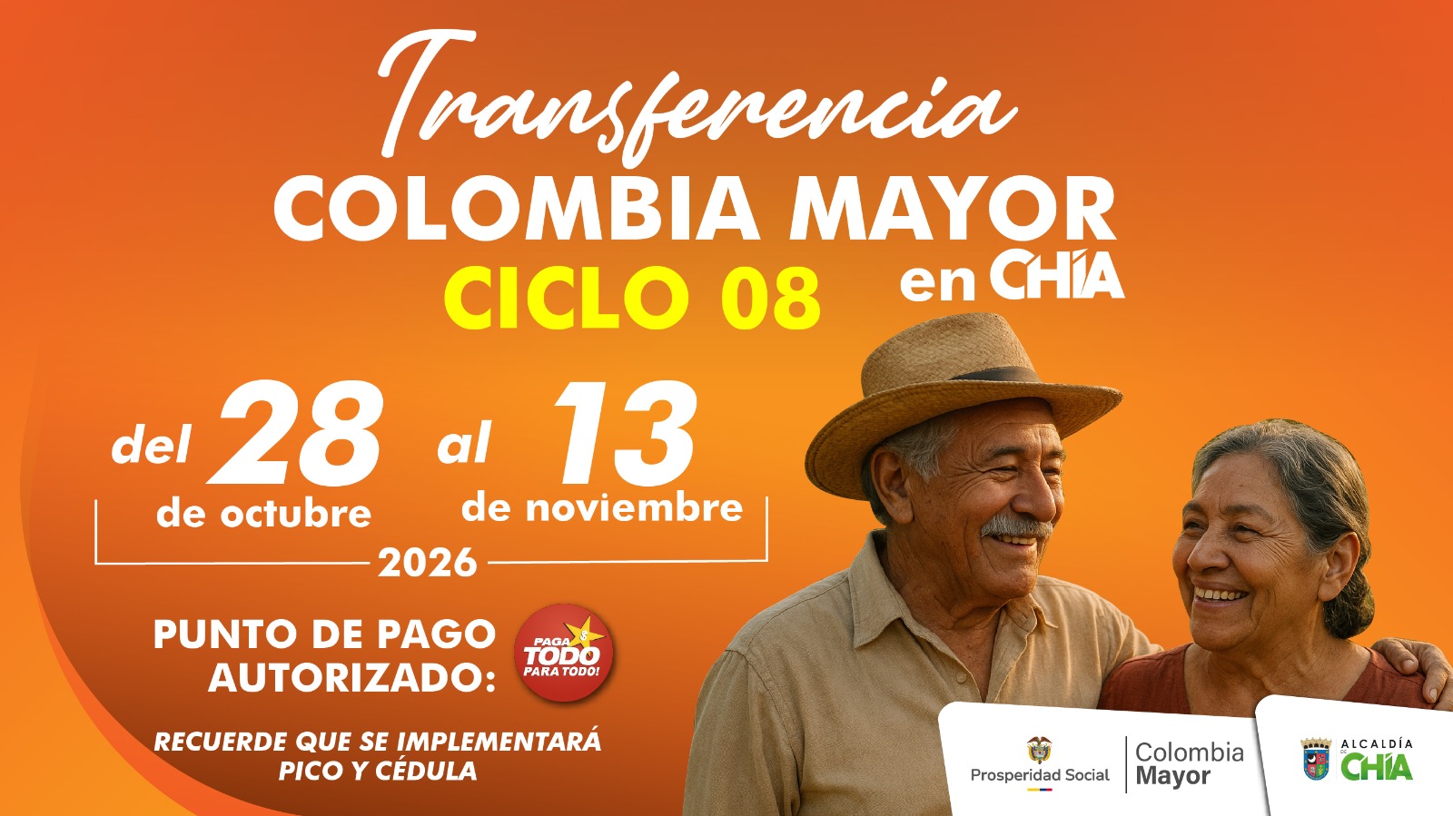 La entrega del subsidio es en los puntos Red Paga Todo